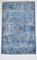 Turkısh Vintage Faded Blue Wool Area Rug, Image 1