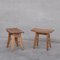 Mid-Century Oak French Stool by Guillerme Et Chambron 4