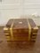 Antique Victorian Quality Burr Walnut Brass Bound Writing Box, Image 4