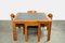 Vintage Dining Table Set with Plywood Chairs and Wooden Table with Slate Inlay, 1970s, Set of 5 6