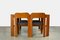 Vintage Dining Table Set with Plywood Chairs and Wooden Table with Slate Inlay, 1970s, Set of 5, Image 2