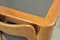 Tavolo da pranzo vintage con sedie in compensato e tavolo in legno con intarsi in ardesia, anni '70, Immagine 9