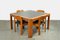 Vintage Dining Table Set with Plywood Chairs and Wooden Table with Slate Inlay, 1970s, Set of 5 7