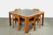 Vintage Dining Table Set with Plywood Chairs and Wooden Table with Slate Inlay, 1970s, Set of 5, Image 7