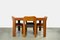 Vintage Dining Table Set with Plywood Chairs and Wooden Table with Slate Inlay, 1970s, Set of 5 3