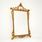 Antiker italienischer Spiegel mit vergoldetem Holzrahmen 1