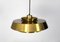 Mid-Century Danish Nova Pendant Lamp in Brass by Jo Hammerborg for Fog & Mørup, 1960s 3