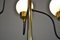 Italienische Stehlampe mit 5 Leuchten aus Marmor & Glas, 1950er 8