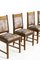 Amsterdam School Dining Chairs, the Netherlands, 1930s, Set of 4 3