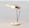 Italian White, Chrome & Brass Table or Desk Lamp, 1950s 4