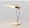 Italienische Tischlampe in Weiß, Chrom & Messing, 1950er 4