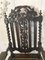 Large Antique Victorian Carved Oak Throne Armchairs , Set of 2, Image 8