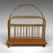 Antique English Newspaper & Magazine Oak Rack, 1880 5