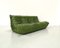 Vintage Green 3-Seater Leather Togo Sofa by Michel Ducaroy for Ligne Roset, 1970s 9