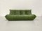 Vintage Green 3-Seater Leather Togo Sofa by Michel Ducaroy for Ligne Roset, 1970s 1