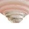 Art Deco Pink Opal Ribbed Glass Hanging Lamp, 1950s 11