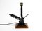Very Large Iron in the Shape of an Eagle with a Teak Wooden Base Table Lamp, 1940s 16