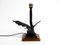 Very Large Iron in the Shape of an Eagle with a Teak Wooden Base Table Lamp, 1940s, Image 16