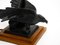 Lámpara de mesa muy grande en forma de águila con base de madera de teca, años 40, Imagen 13