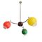 Mehrfarbige Mid-Century Modern Sputnik Hängelampe, 1950er 1