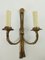 Vintage French Brass Wall Light with Candles, Set of 2, Image 3