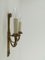 Vintage French Brass Wall Light with Candles, Set of 2 8