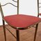 Italienische Messing Stühle im Stil von Chiavarri, 1960er, 2er Set 14