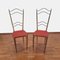 Italienische Messing Stühle im Stil von Chiavarri, 1960er, 2er Set 1