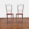 Italienische Messing Stühle im Stil von Chiavarri, 1960er, 2er Set 2
