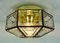 Vintage Glass and Brass Ceiling Lamp from Glashütte Limburg, 1970s, Image 7