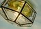 Vintage Glass and Brass Ceiling Lamp from Glashütte Limburg, 1970s, Image 3
