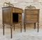 French Walnut and Bronze Bedside Tables or Nightstands, Set of 2 9