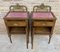 French Walnut and Bronze Bedside Tables or Nightstands, Set of 2 11