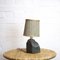 Vintage Blue Slate Table Lamp with Shade, 1970s 4