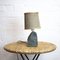 Vintage Blue Slate Table Lamp with Shade, 1970s 2