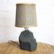 Vintage Blue Slate Table Lamp with Shade, 1970s 7