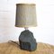 Vintage Blue Slate Table Lamp with Shade, 1970s, Image 7