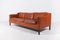 Danish Cognac Leather Sofa from Mogens Hansen, 1970s 6