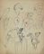 Norbert Meyre, The Sketches of Figures, Original Drawing, Mid-20th Century 1