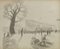 Norbert Meyre, The Park, Original Drawing, Mid-20th Century, Image 1