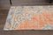 Tapis Vintage Fait Main en Laine Orange Délavé 6