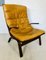 Vintage Norwegian Tan Leather Chair by Elsa & Nordahl 6