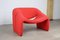 Roter Vintage F598 (M Stuhl) von Pierre Paulin für Artifort Groovy 1