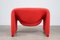 Vintage Red F598 (M Chair) by Pierre Paulin for Artifort Groovy, Image 9