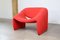 Roter Vintage F598 (M Stuhl) von Pierre Paulin für Artifort Groovy 4