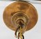 Art Nouveau Patinated Brass Lantern with Original Glass Shade, 1900s 9
