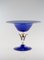 Blaues Glas mit geblasenem Glas von Cortella & Ballarin 1