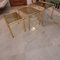 Mid-Century Nesting Tables in Faux Bamboo, Gilt Metal & Smoked Glass, Set of 3 3