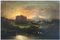 After G. Vanvitelli, Rome, Italian Landscape Painting, Oil on Canvas, Framed 1