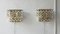 Hollywood Regency Brass and Crystal Glass Wall Lamps from Palwa, Set of 2 2